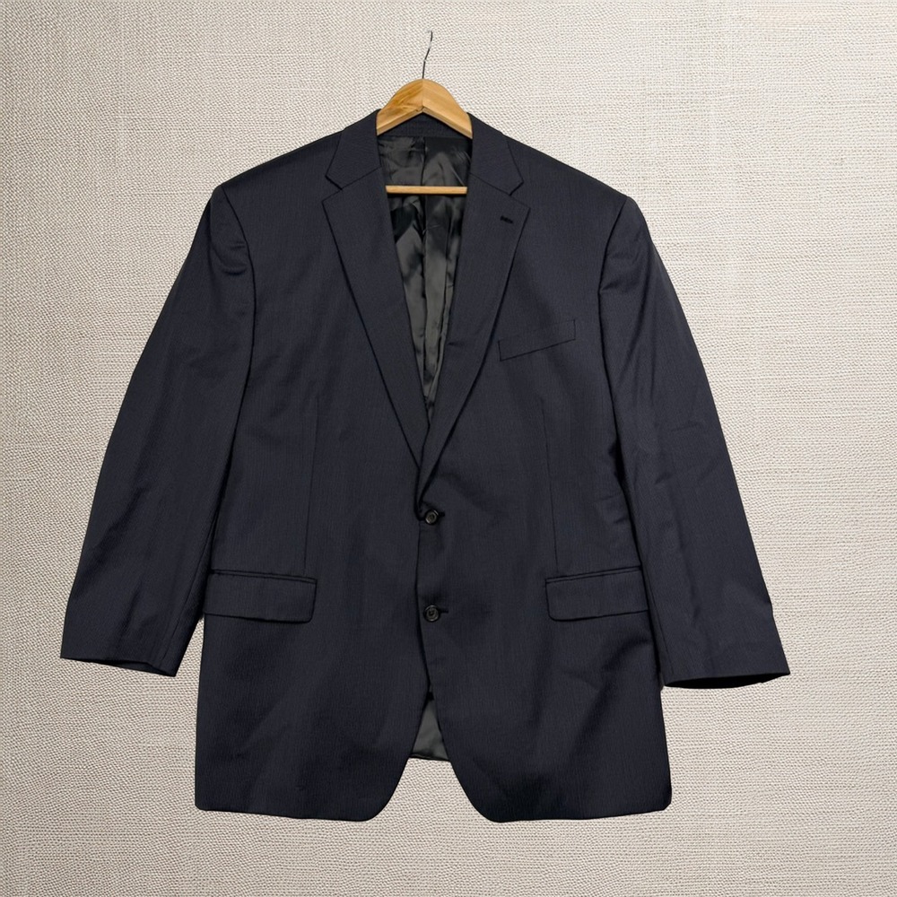 Lauren Ralph Lauren Mens 52L Black Wool Blazer Sport Coat Classic Fit Big Tall